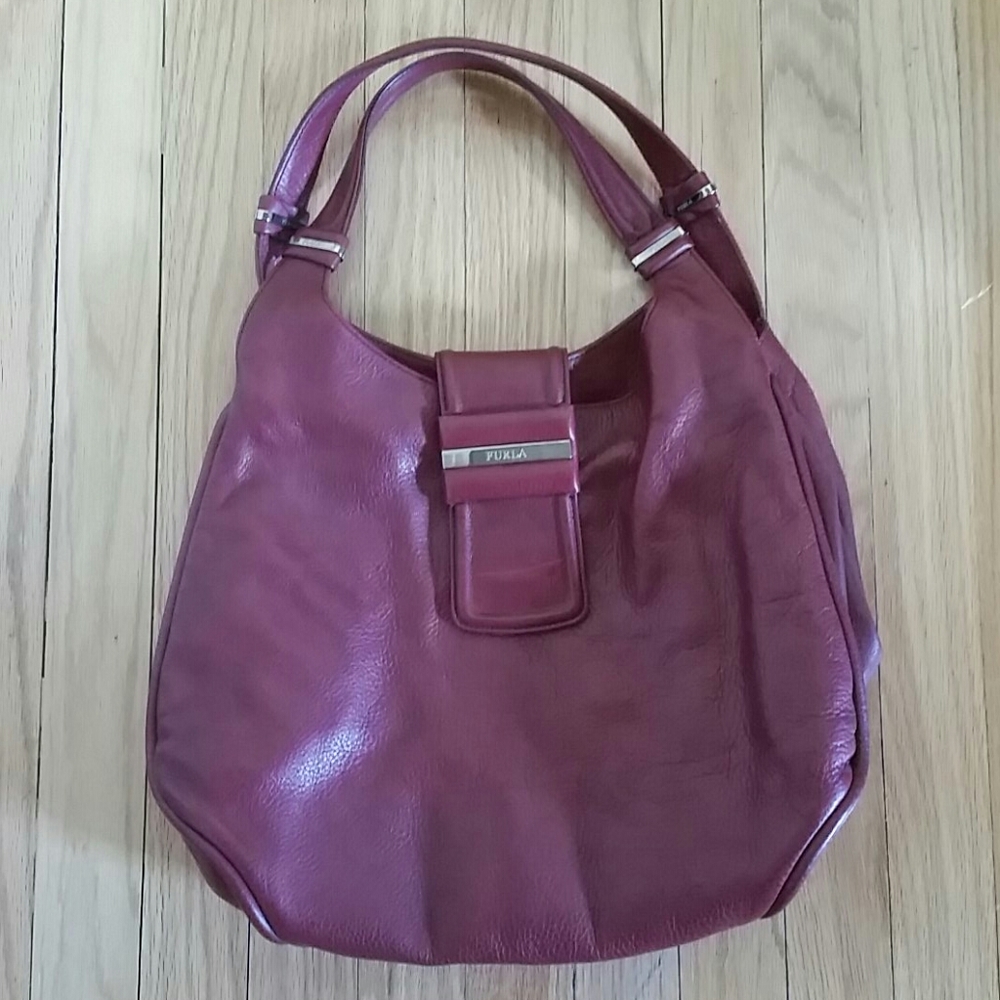Furla Red Wine Leather Purse